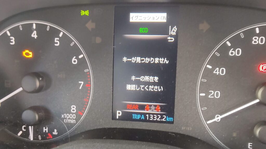 北海道でのレンタカー総走行距離（1,332.2km）